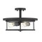 Z-Lite Savannah 3 Light Semi Flush Mount, Bronze & Clear 462SF16-BRZ - alternate 1